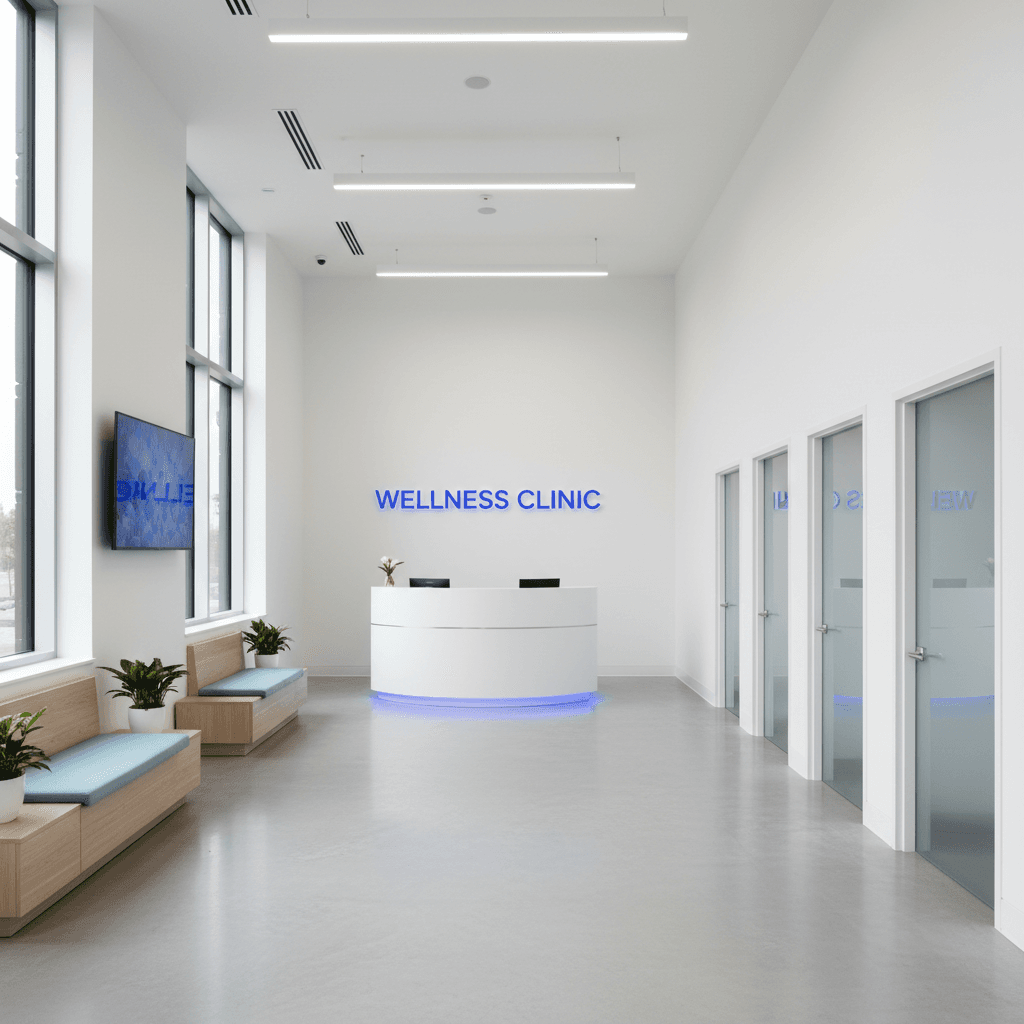 Interior da clínica moderna